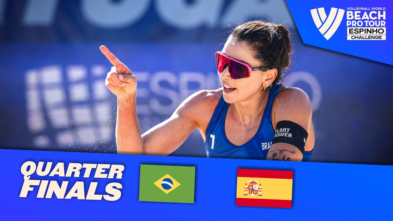 Carol/Barbara vs. Álvarez M/Moreno - Quarter Finals Highlights Espinho 2023 #BeachProTour