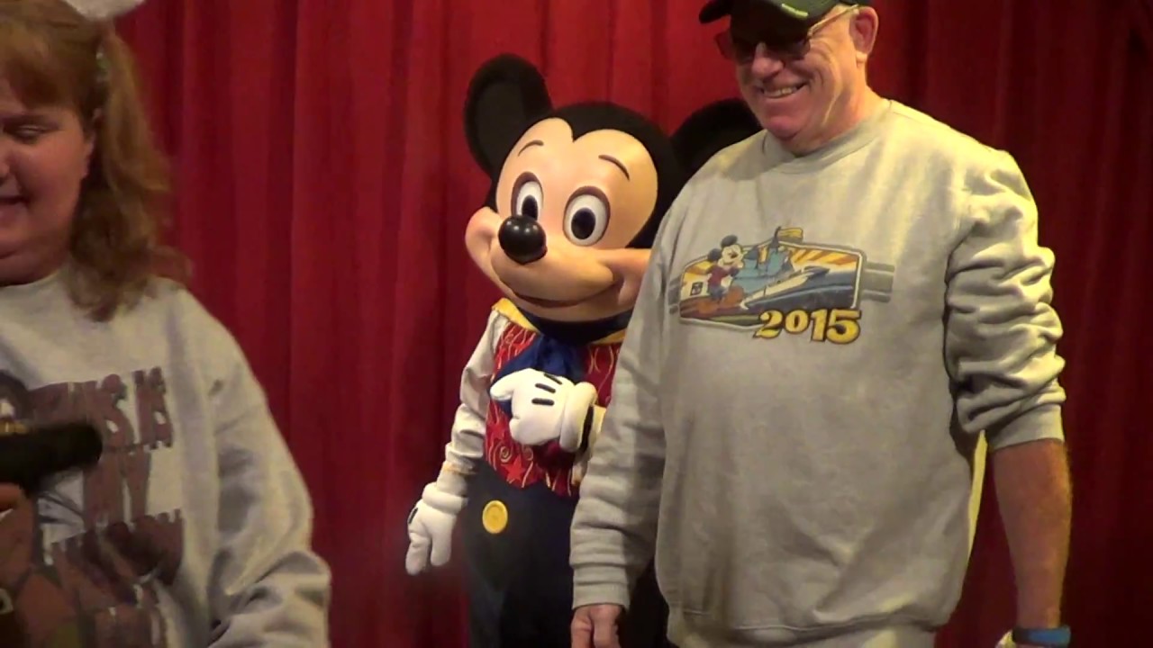 Talking Mickey Mouse for a meet and greet