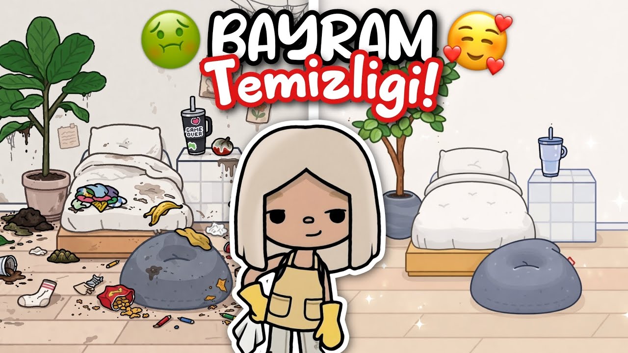 TOCA WORLD DİP KÖŞE BAYRAM TEMİZLİĞİ YAPIYORUZ?! 🧽 🧼💦 Komik temizlik anılarım...🫧 |TOCA DAİSY