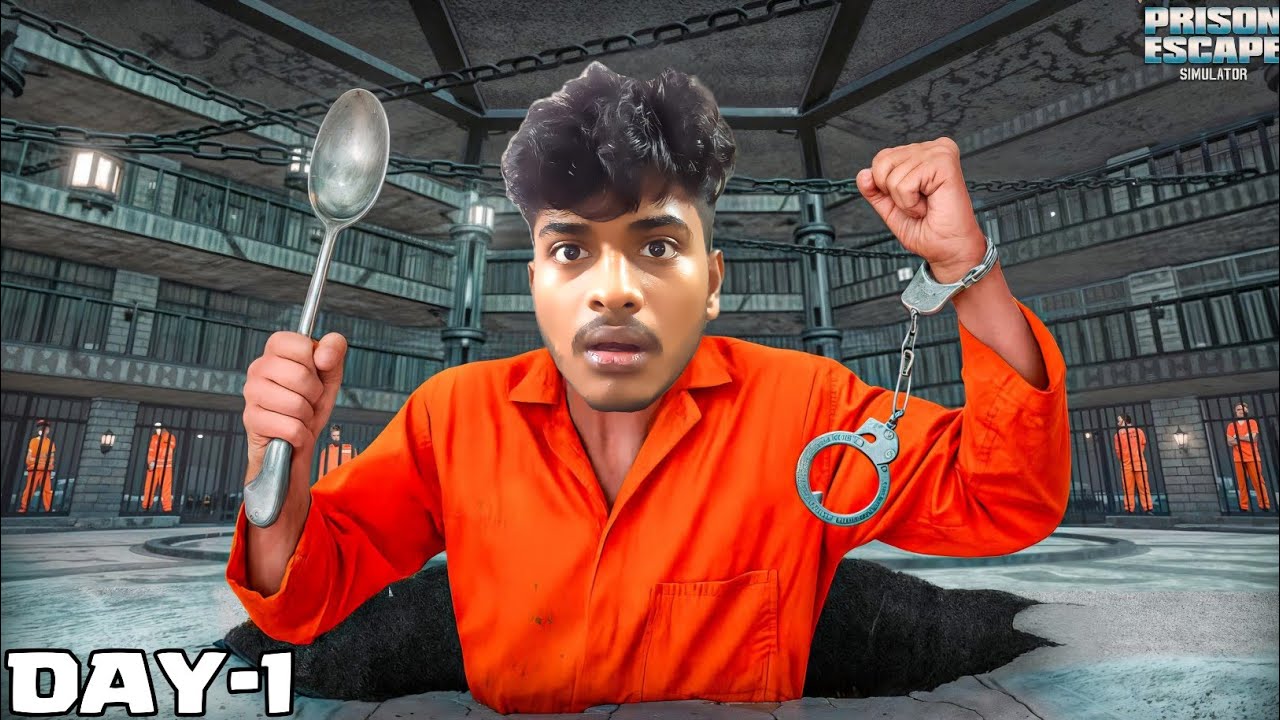 I Escaped Prison With Spoon 🤣|Prison Escape Simulator|On Vtg!