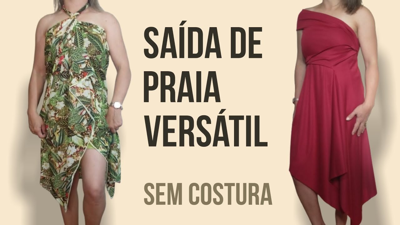 saída de praia sem costura