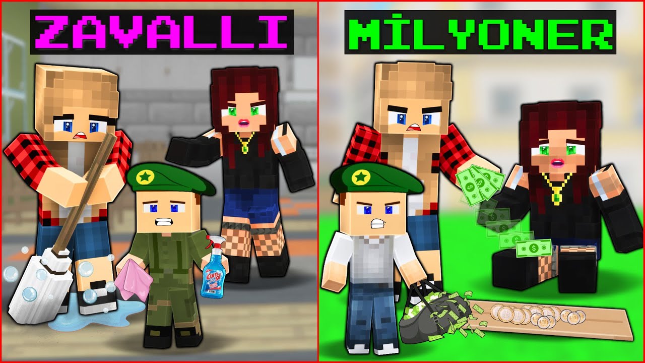 FAKİRLİKTEN MİLYONERLİĞE DOĞRU ASLI POLİSİN HAYATI! 😱 -Minecraft