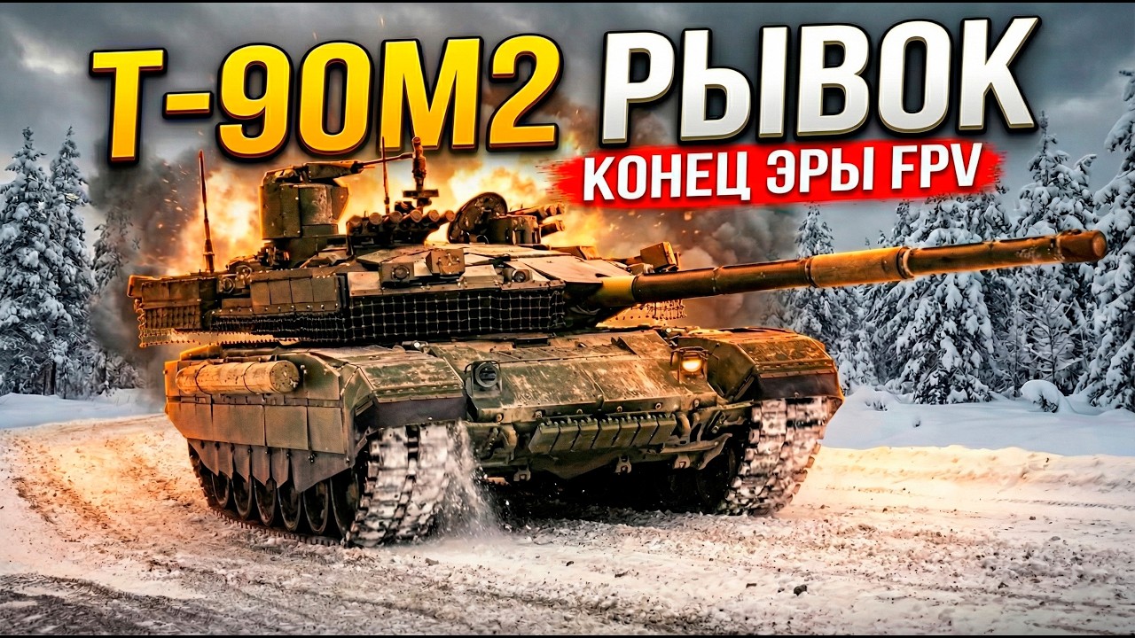 Т-90М2 «РЫВОК»: ИЛИ КАК ТАНК ПОБЕДИТ FPV-ДРОНЫ НА ПОЛЕ БОЯ!
