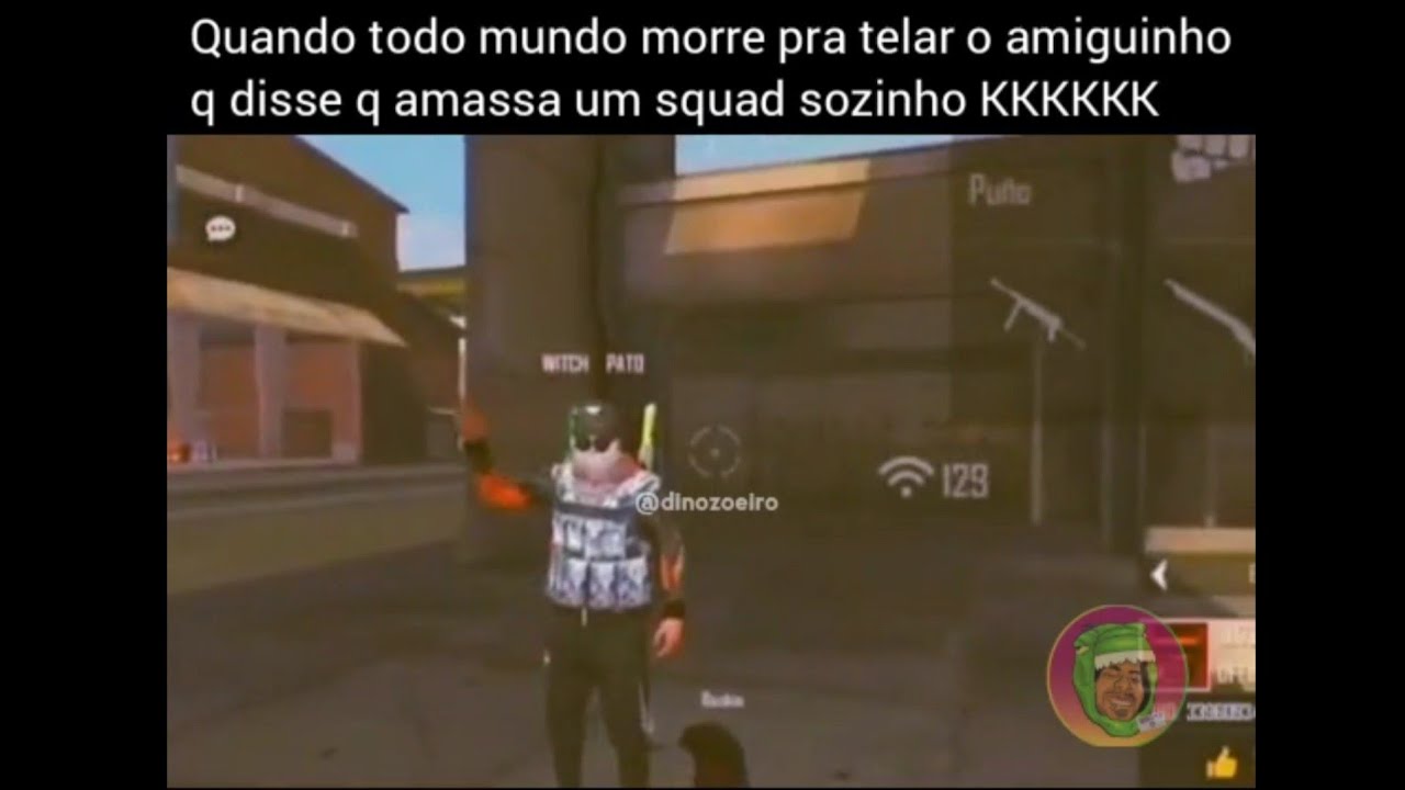 QUANDO TODO MUNDO MORRE PRA TELAR O INSTAPLAYER QUE DISSE Q AMASSA UM SQUAD SOZINHO(line ffe memes)🔥