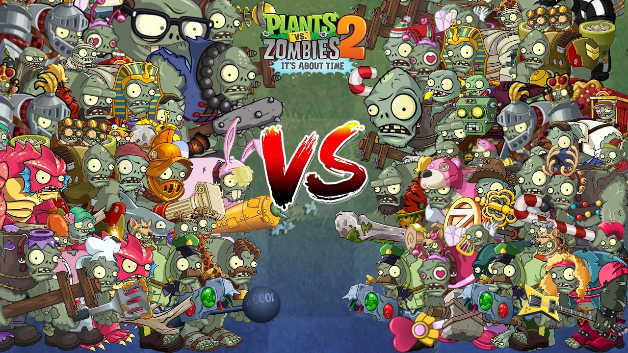 PvZ 2 - Gargantuar Zombie Team Vs Gargantuar Zombie Team - Which side will win?