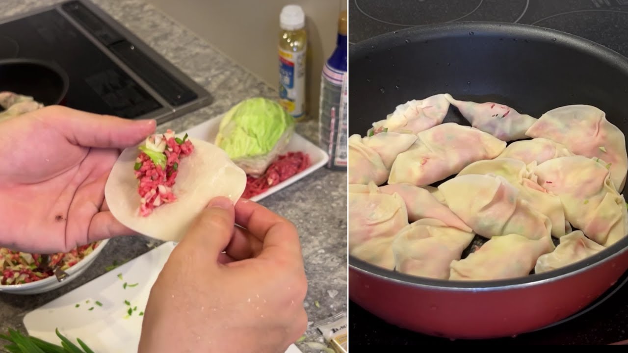 人生初「餃子」作ったで。