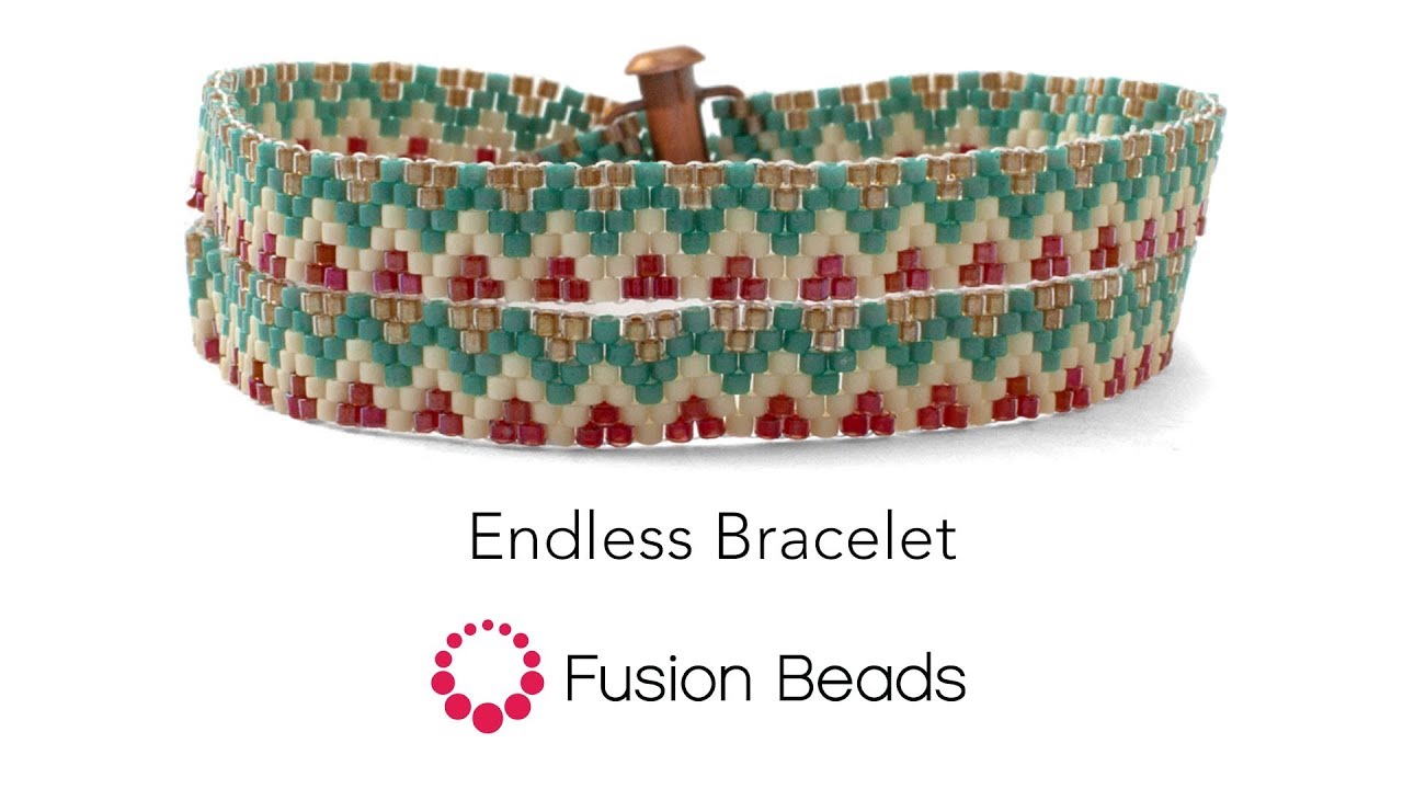 Watch How to create the Endless Bracelet using Peyote Stitch by Fusion Beads