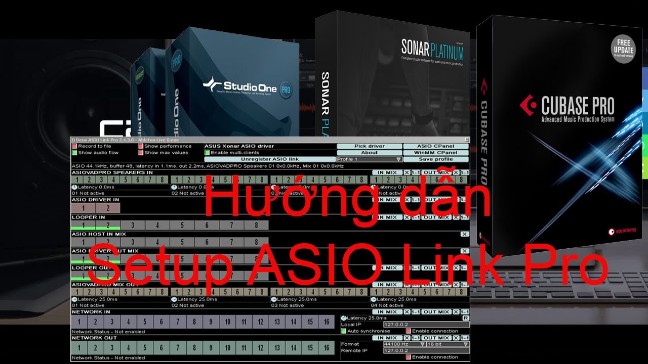 Cách setup ASIO Link Pro để hát live trong Sonar và ghi màn hình project có âm thanh
