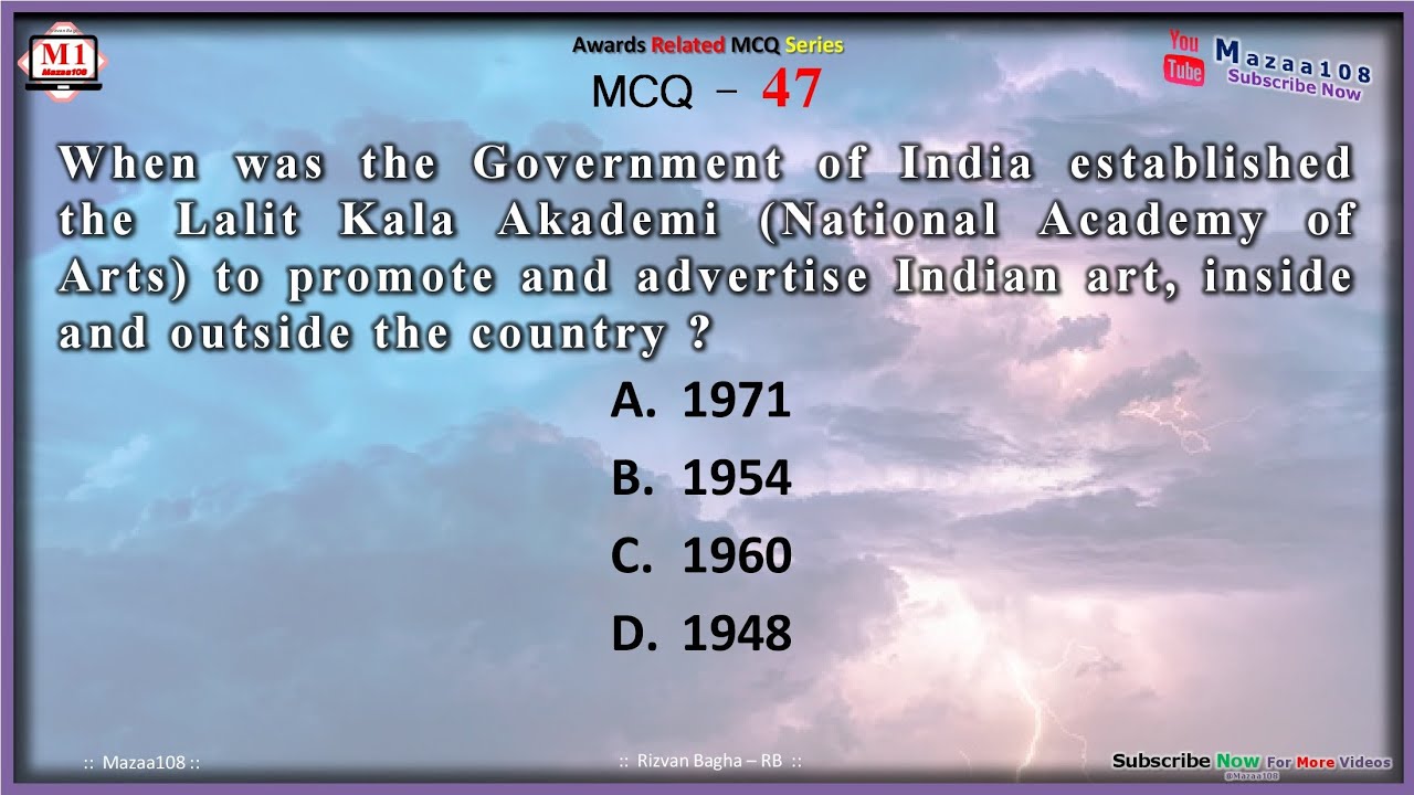 When the Government of India established the Lalit Kala Akademi ,@Mazaa108 ,#m1family