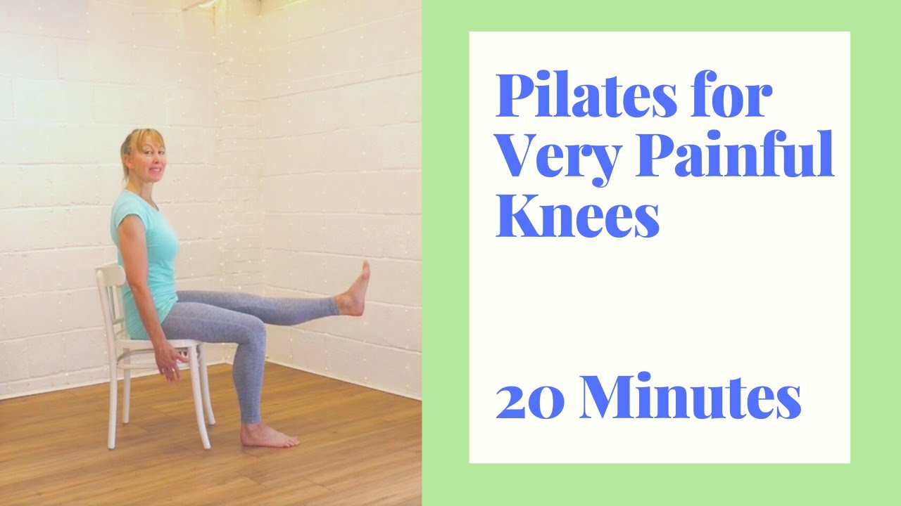 Pilates for Very Painful Knees- 20 Minutes of Chair based exercise for Knee Arthritis