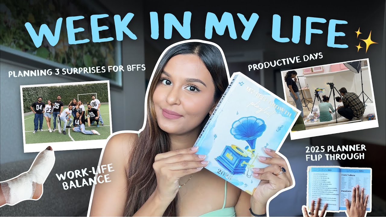 ✨Productive days in my life✨/ WORK-LIFE Balance, Simbaa Lifestyle 2025 Planner, Surprising my BFFs!