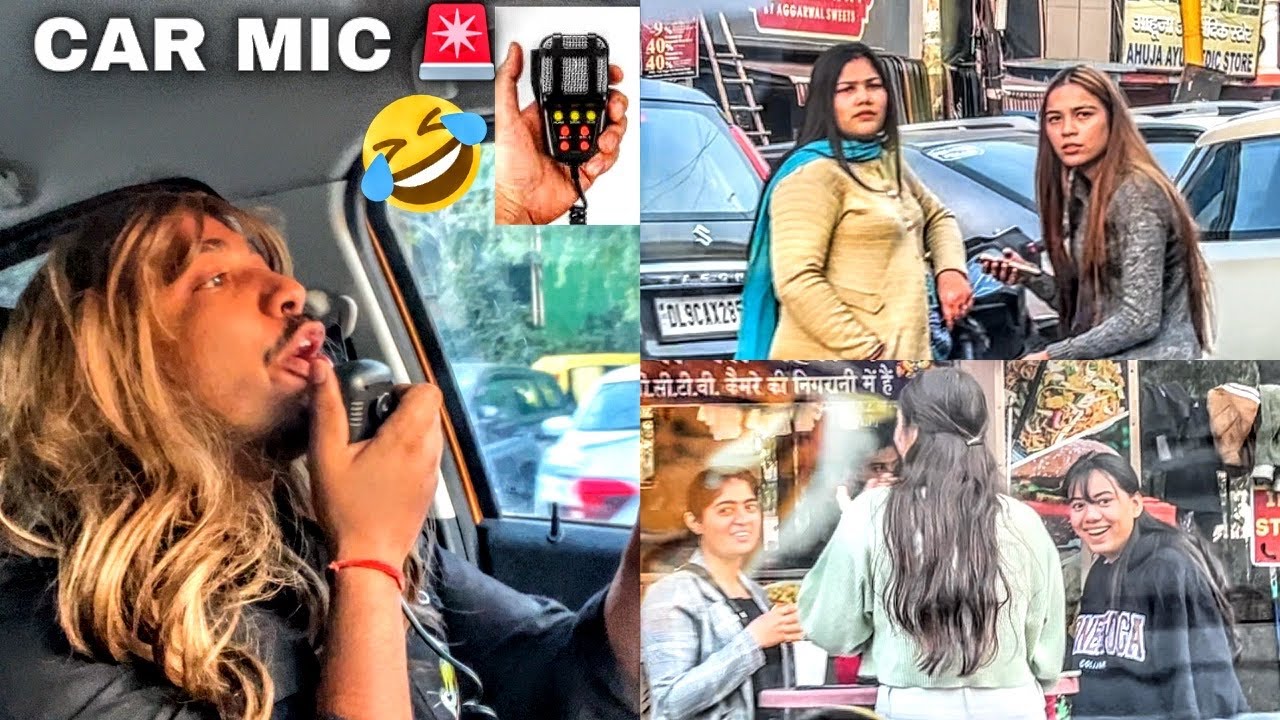 CAR MIC SIREN 🚨📢🎙️ Best Pranks ever🤣 #funny #vivia #prank