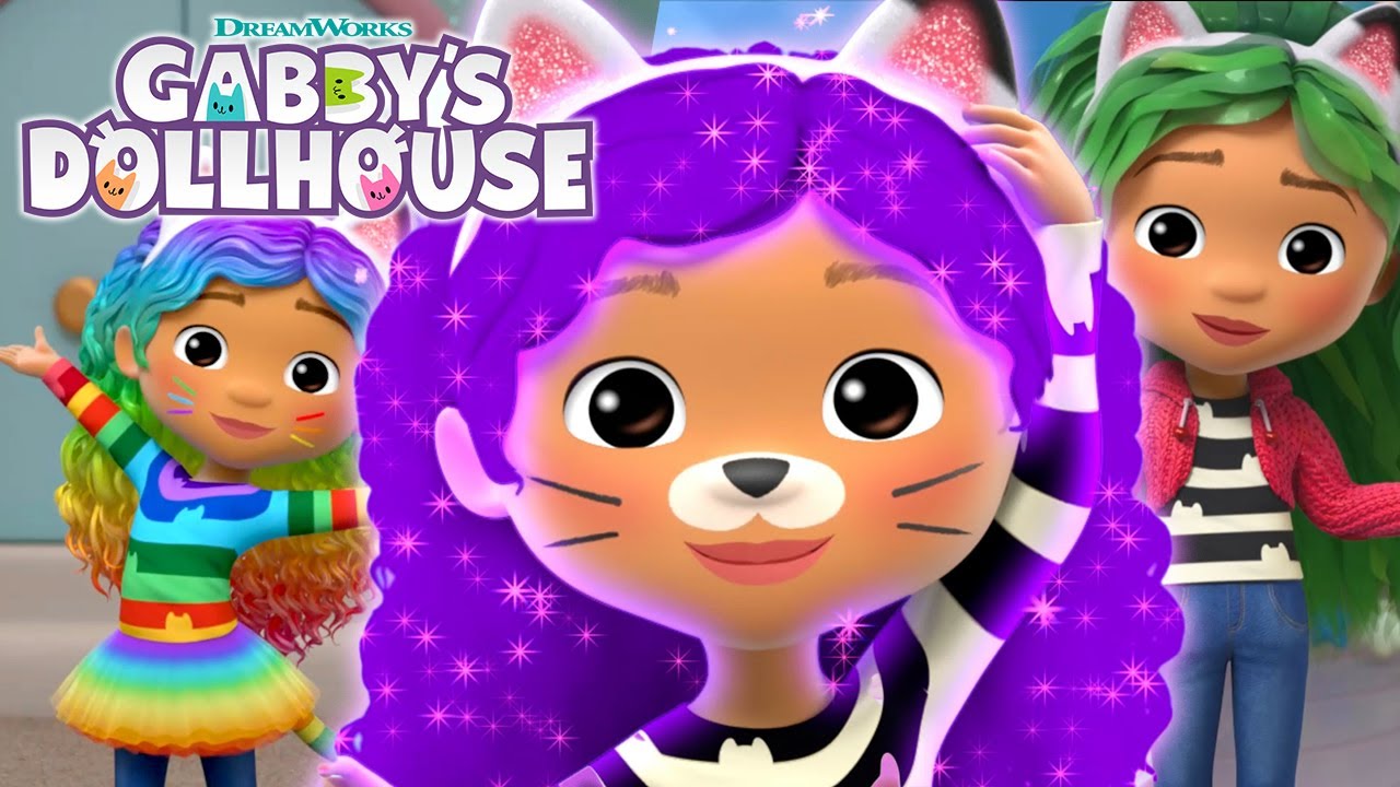 Gabby's Magical Transforming Hair! Gabby's Coolest Hair Styles | GABBY'S DOLLHOUSE
