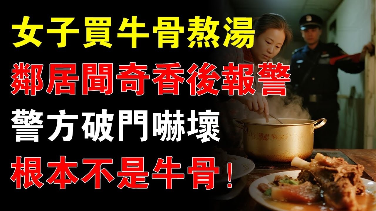女子買牛大骨熬湯，煮一整天整棟大樓飄出怪味！警察破門一看嚇壞：根本不是牛骨！