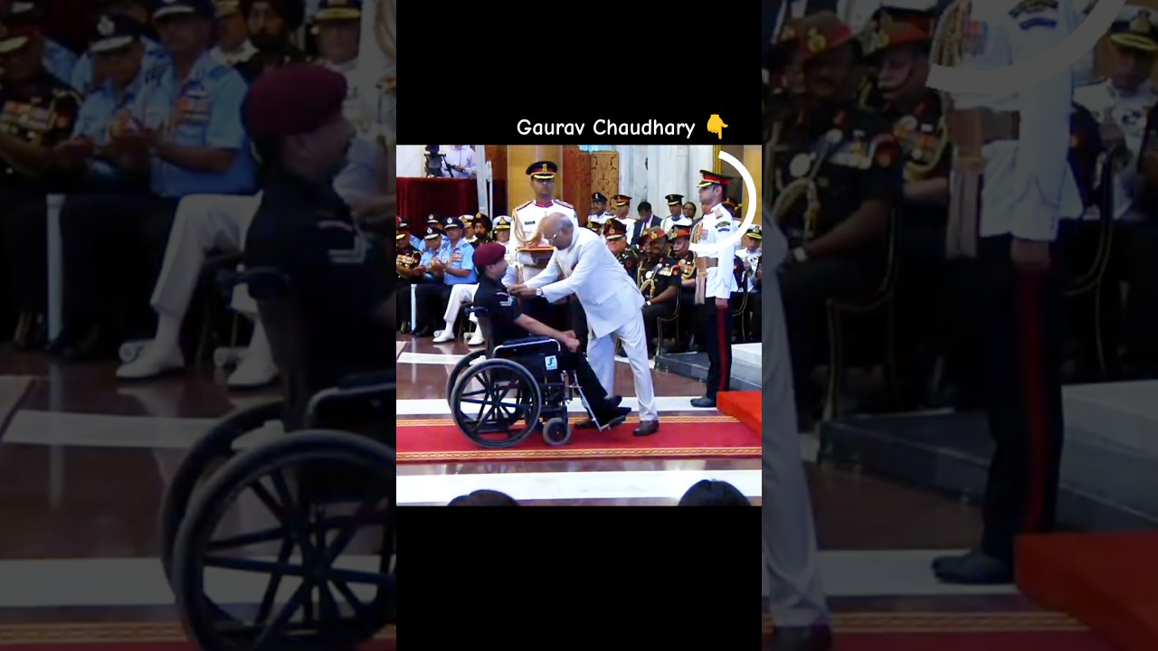 President Kovind Presents Shaurya Chakra to Naik Narender Singh ! Gaurav Choudhary ! Bipin Rawat Sir