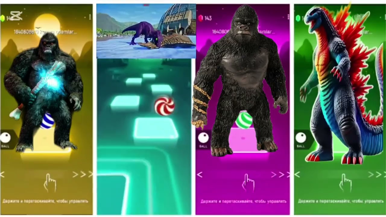 Jurassic World 🆚Godzilla🆚 King Kong🆚 Tyranosaurus