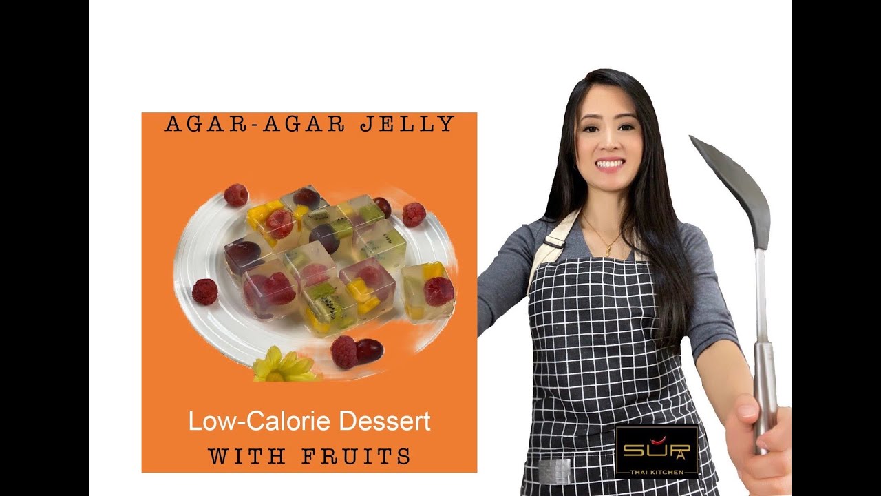 AGAR-AGAR JELLY WITH FRUITS | LOW-CALORIE DESSERT | COCONUT WATER JELLY | วุ้นน้ำมะพร้าวผลไม้