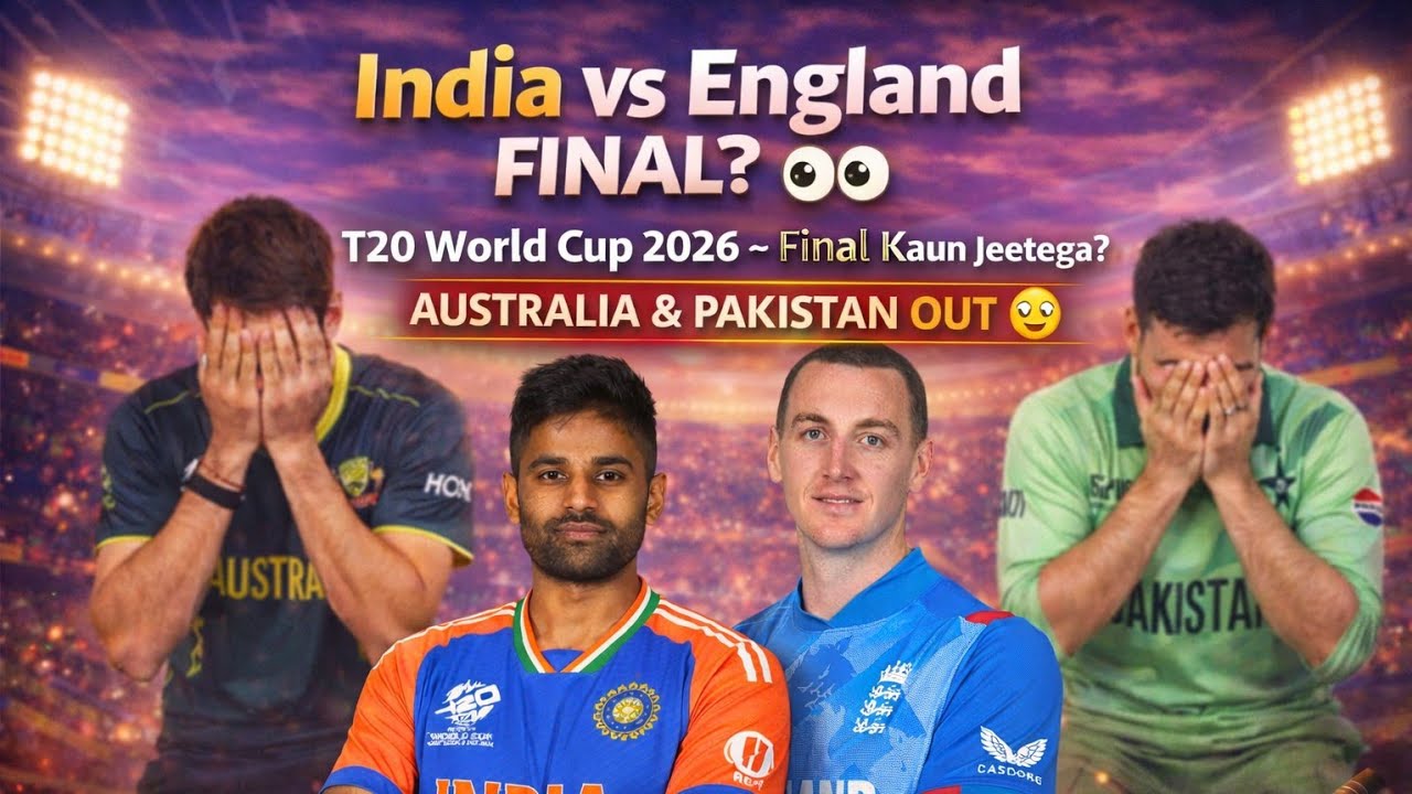 India vs England Final? 👀 | T20 World Cup 2026 – Final Kaun Jeetega? Australia & Pakistan OUT 😳 