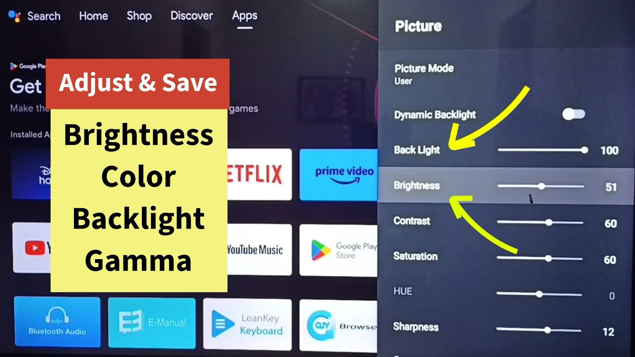 All Android TV | How to Adjust Brightness and Contrast and Save Adjusted Picture Settings