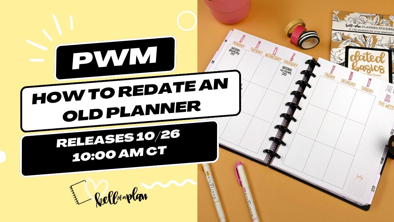 How to RE-Date an Outdated Planner Using Dated Basics Volume Three