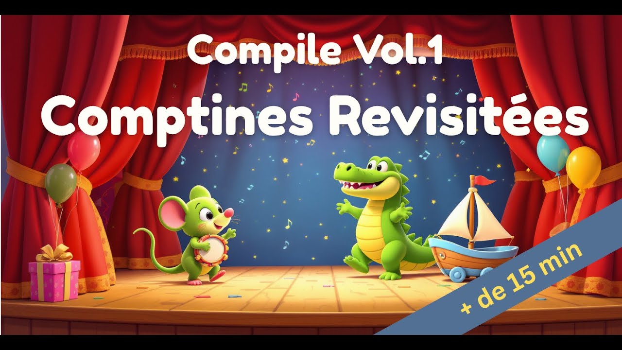 🎵 Compilation de comptines revisit&eacute;es  pour enfants &ndash; 15 min de chansons anim&eacute;es en 3D