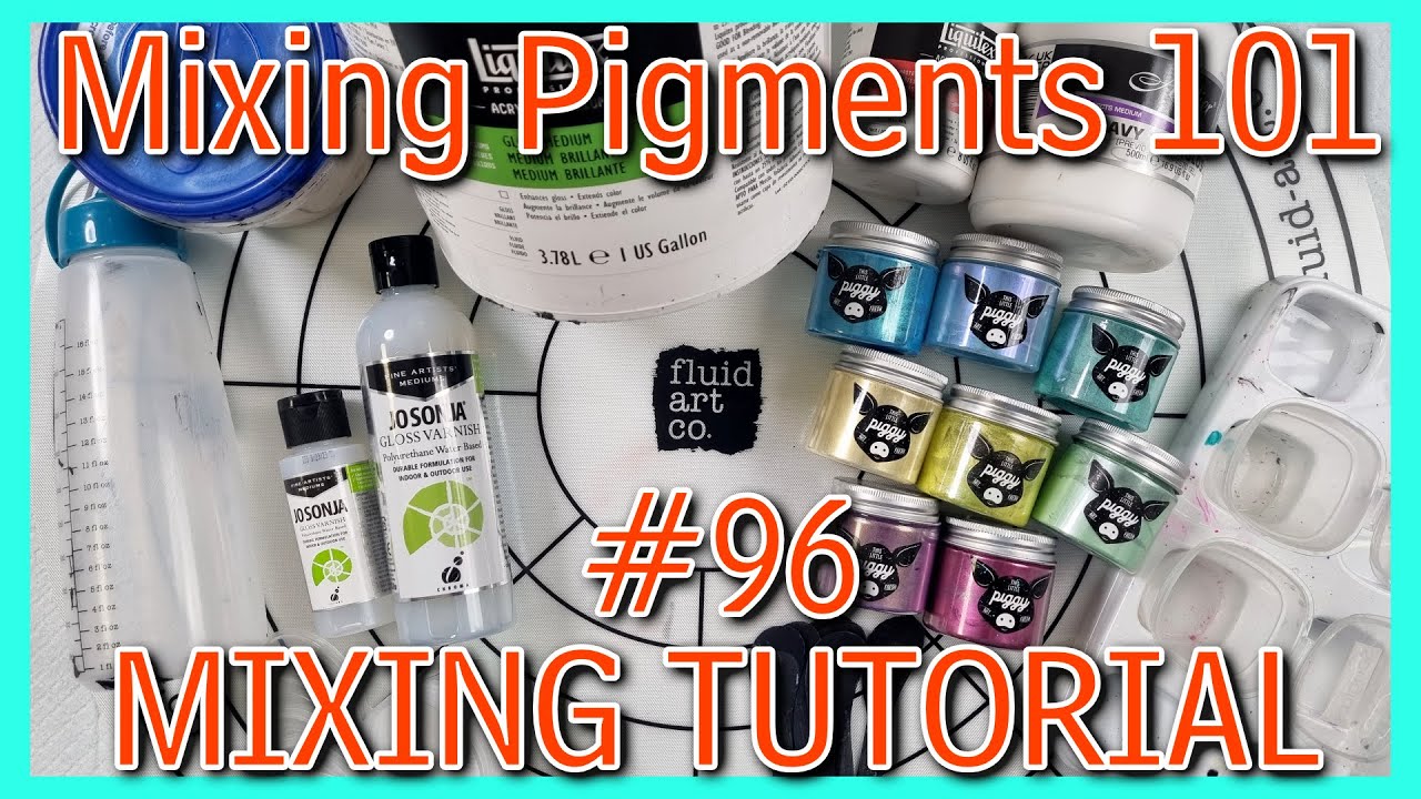 #96 Piggy Mixing 101 - Fluid Art Pigment Mixing Tutorial for Beginners - Learn to mix pigments!
