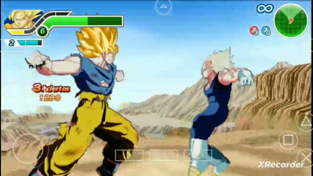 Goku ssj2 x majin vegeta dragon ball tenkaichi tag team 