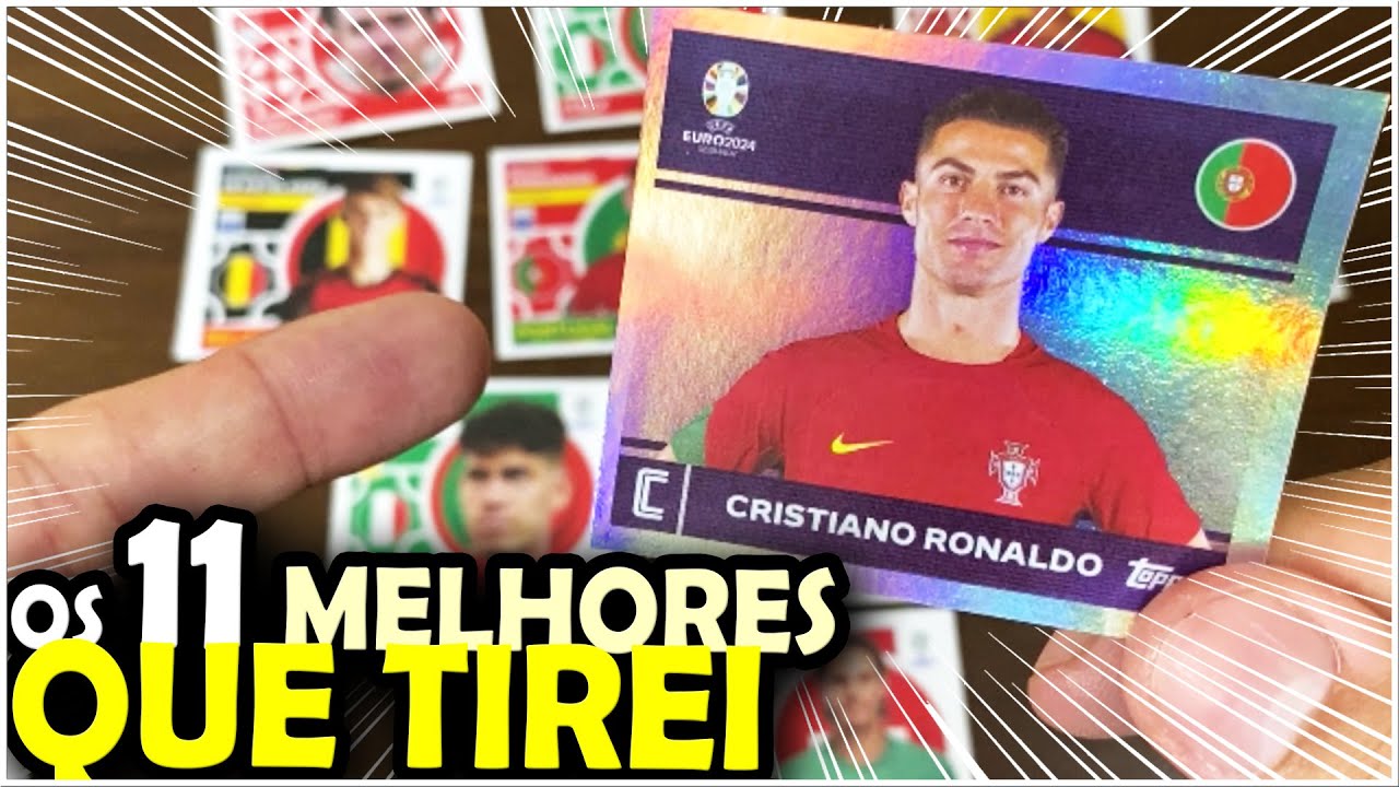 ABRI 20 PACOTINHOS e MONTEI MEU TIME com os 11 MELHORES que TIREI - Álbum de Figurinhas EURO 2024
