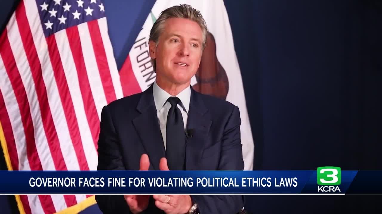 Newsom fined for not filing charitable donations reports on time