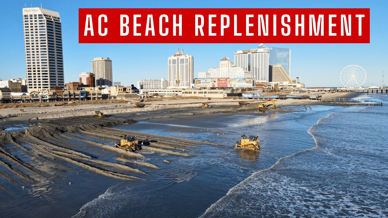 Atlantic City Beach Replenishment Update - Drone Video