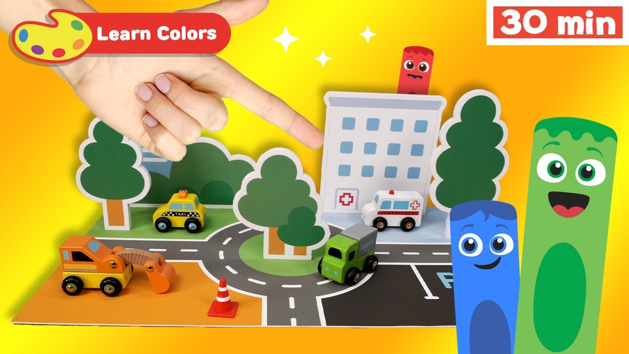 Новое шоу! Волшебство Color Crew | Обучающее видео | COLOR CREW &mdash; игра &laquo;Машинки и боулинг&raquo; | Учим цвета