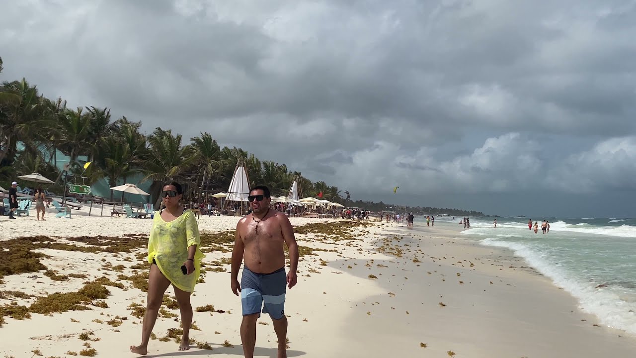 🇲🇽 MEXICO Tulum beach hotel zone 4K walk 2021