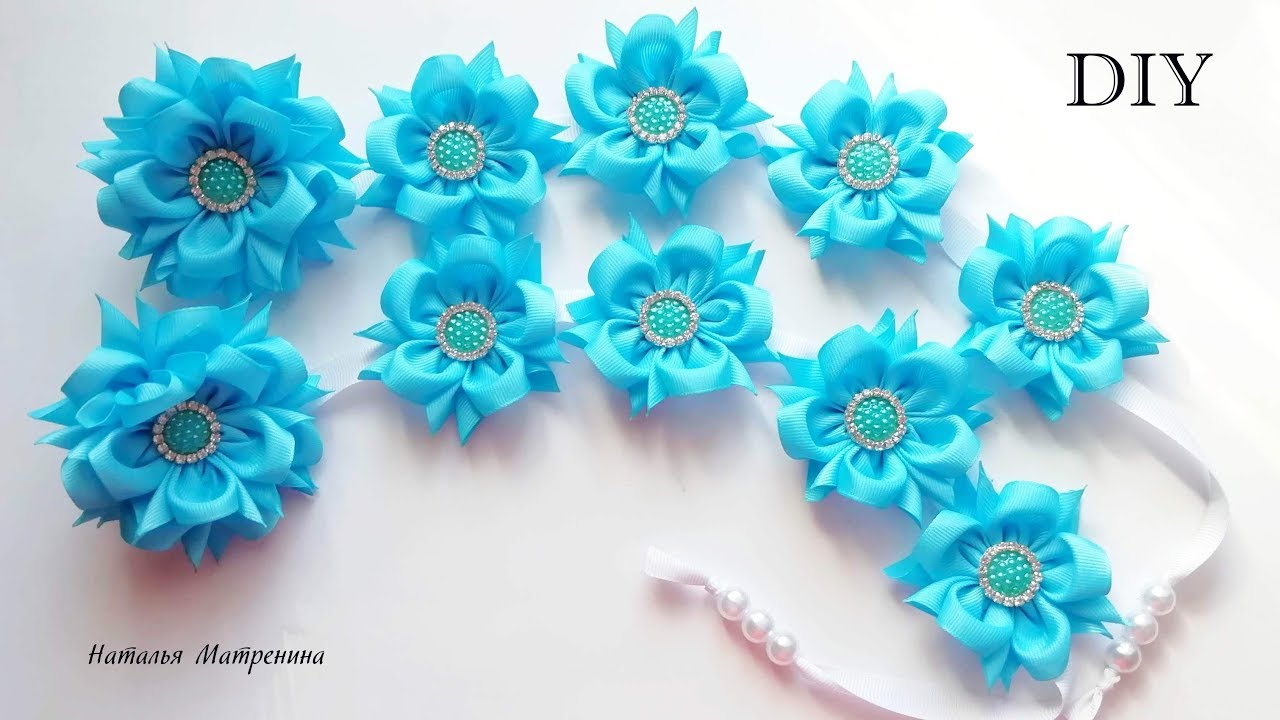 Лента в косу канзаши,МК,DIY