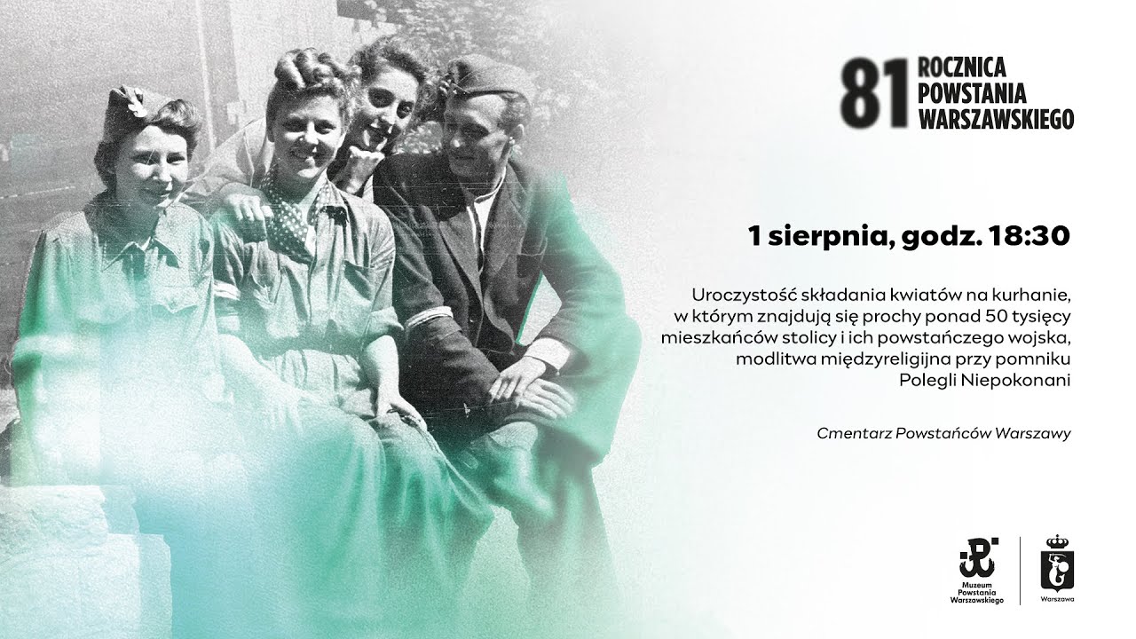81. rocznica Powstania Warszawskiego: Składanie kwiatów na kurhanie, Cmentarz Powstańców Warszawy