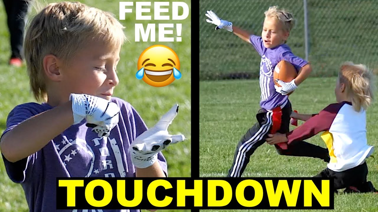 2 TOUCHDOWNS AT FLAG FOOTBALL GAME PLUS CELEBRATIONS! 🏈