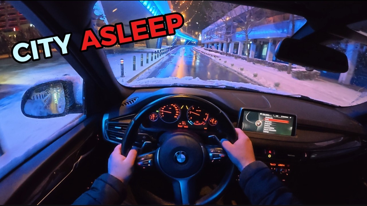 bmw x5 40d winter morning pov drive