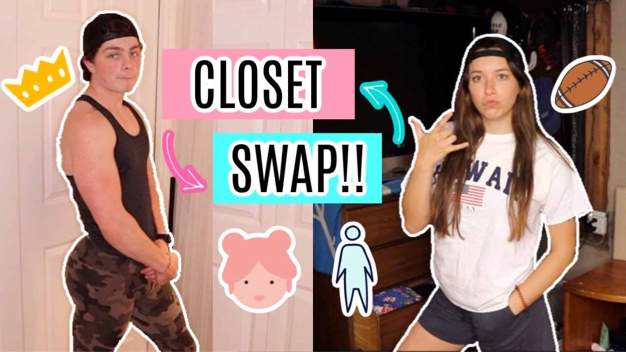 GUYS VS  GIRLS: closet swap challenge