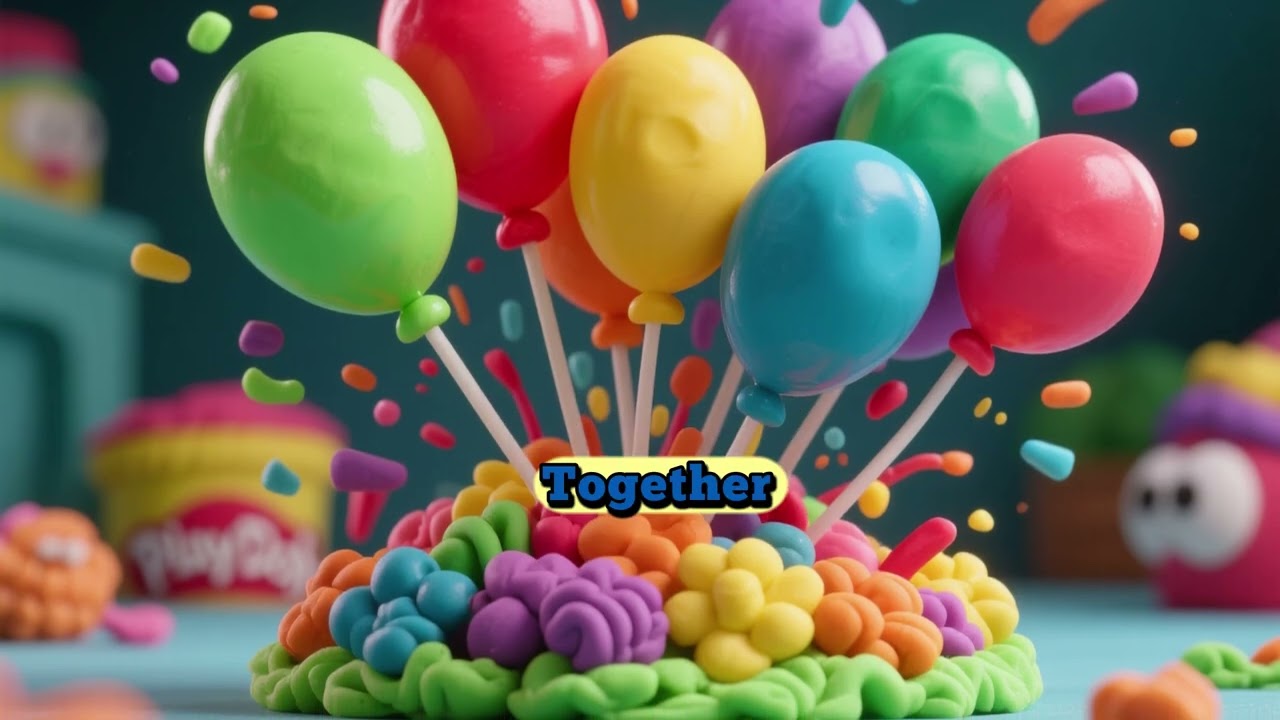 🎈 Learn Colors with Balloons! 🌈 | Happy Moon Kids Clay Animation for Kids