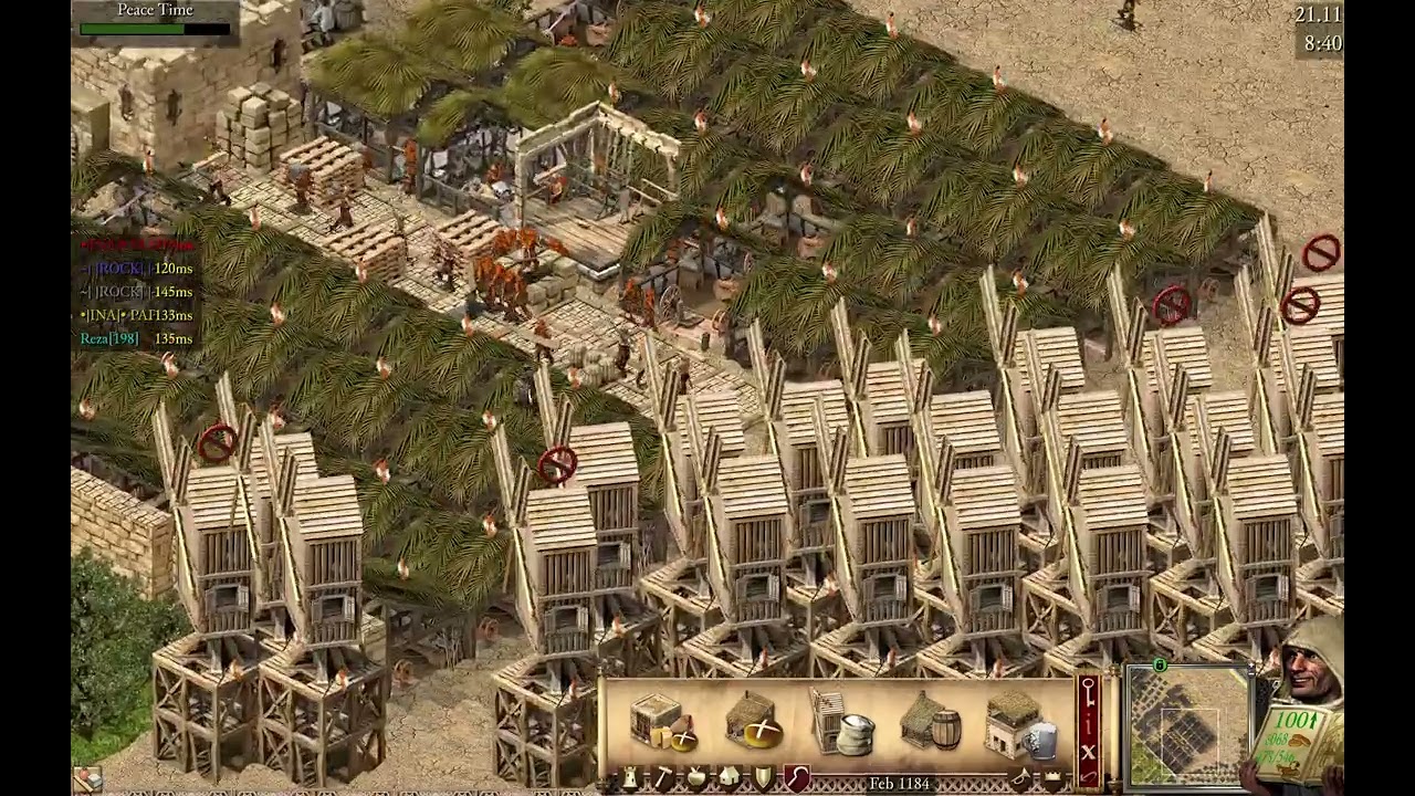 FRIENDLY MATCH INA VS ROCK 2 VS 2 MULTIPLAYER | STRONGHOLD CRUSADER DEFINITIVE EDITION