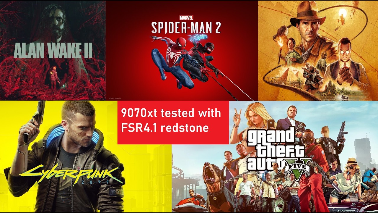 The 9070xt tested in native 4K with and without raytracing / upscaling