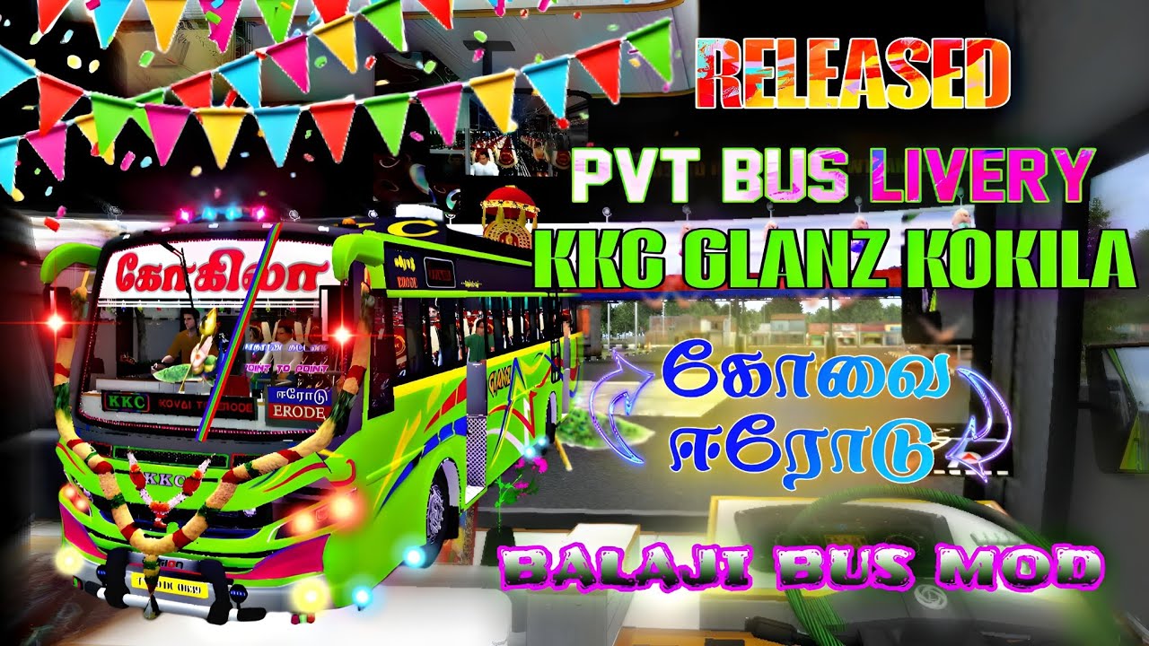 KKC GLANZ KOKILA PVT BUS LIVERY RELEASED DOWNLOAD LINK 👇🏻 ENJOY #bussid #bussimulatorindonesia #bus