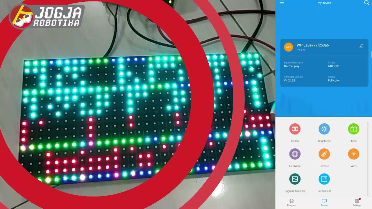 Tutorial Smart Scan Setting Running Text P10 RGB + HD-WF1 dengan LedArt di HP Android