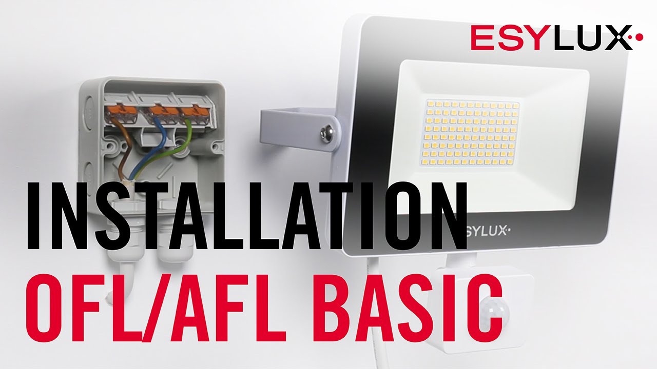 Install outdoor floodlights OFL/AFL BASIC easily I ESYLUX I Assembly & Installation