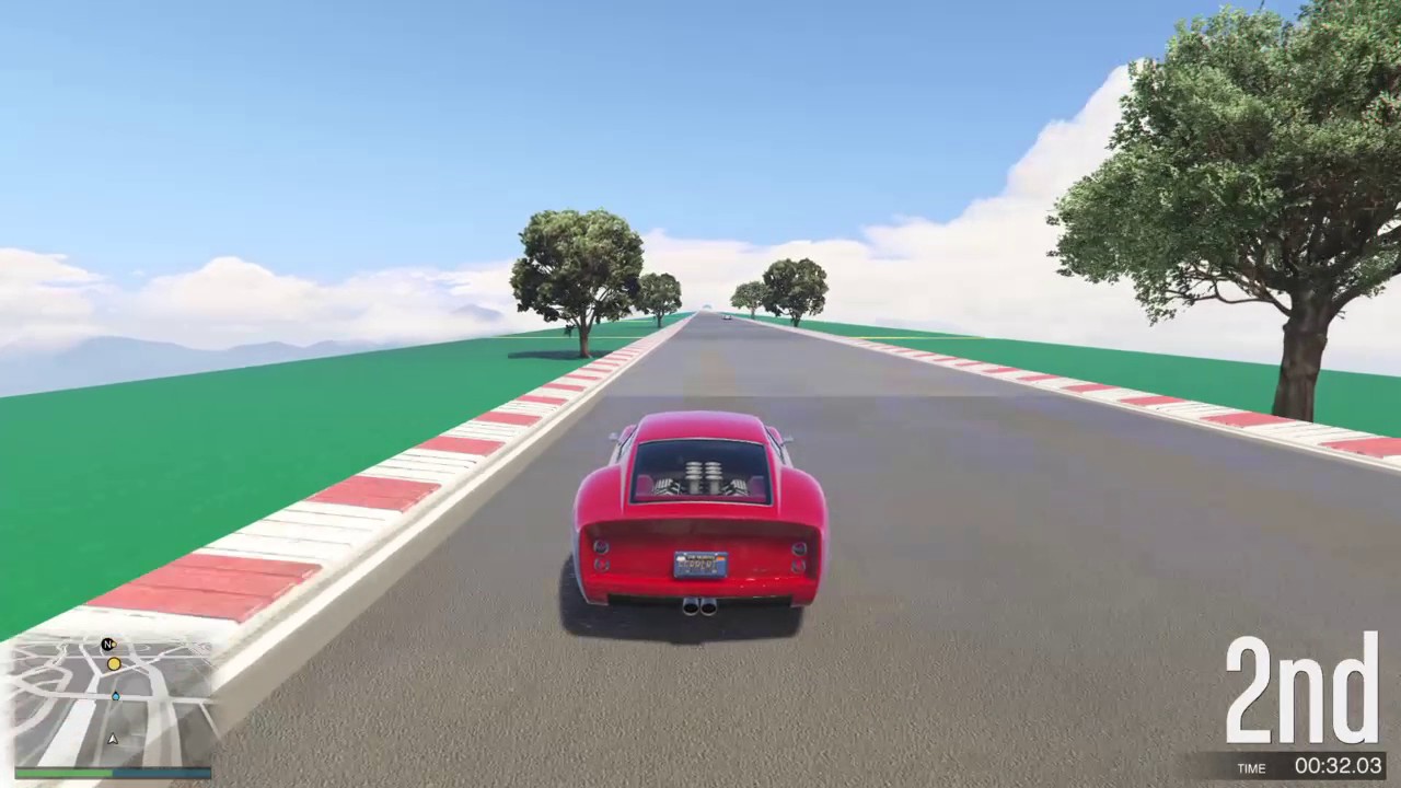 GTA 5 Top Speed Drag Race (Infernus Classic vs. Stinger GT)