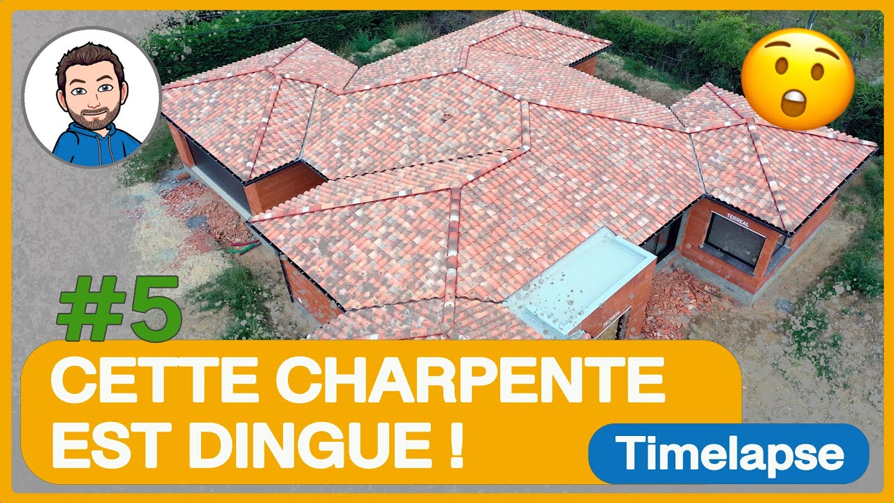 Toiture COMPLEXE - POSE de la CHARPENTE et ZINGUERIE