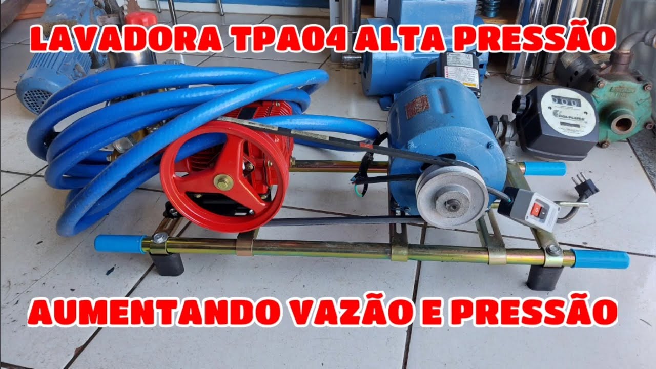 AUMENTANDO PRESSÃO E VAZÃO DA LAVADORA TPA04  MOTOR 1.5CV