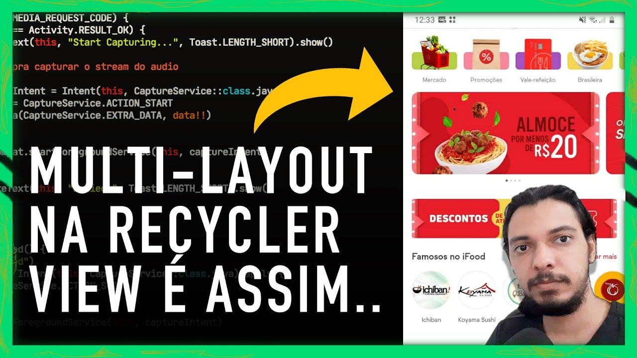RECYCLERVIEW COM MÚLTIPLAS VIEWS - ANDROID STUDIO
