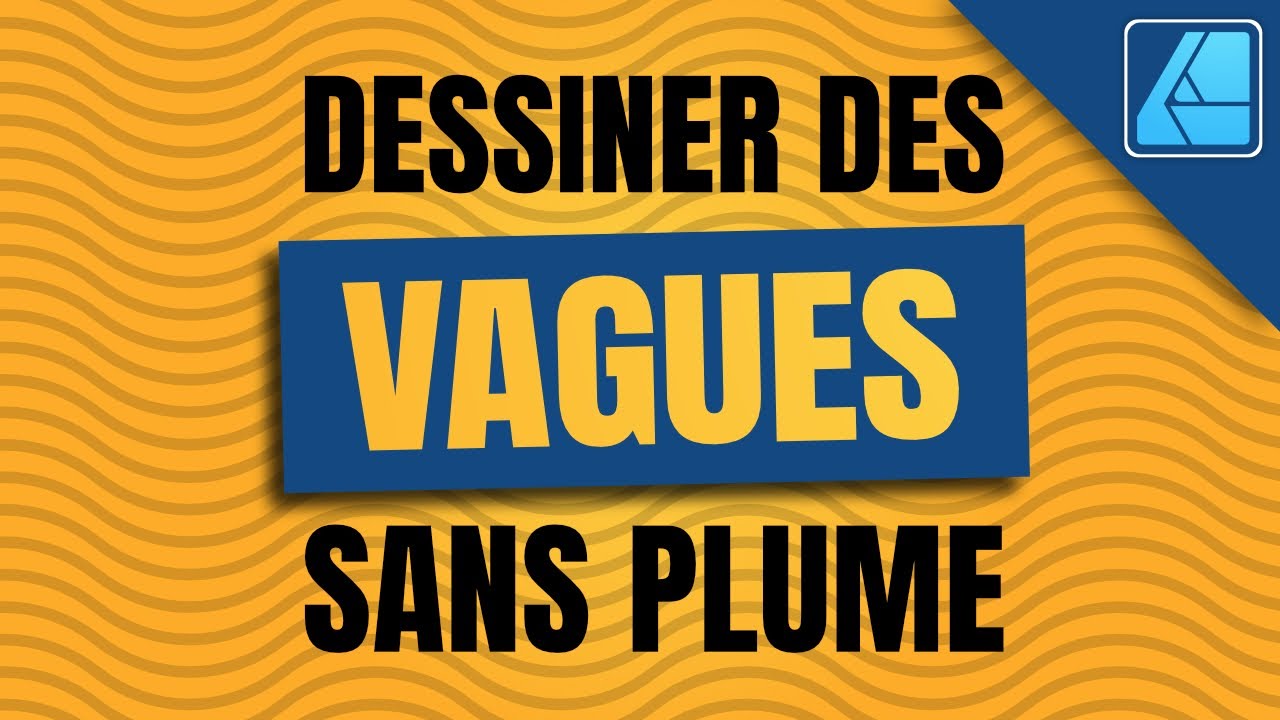 Tuto Affinity Designer  | Comment dessiner des lignes ondulées / vagues SANS MAITRISER la PLUME !