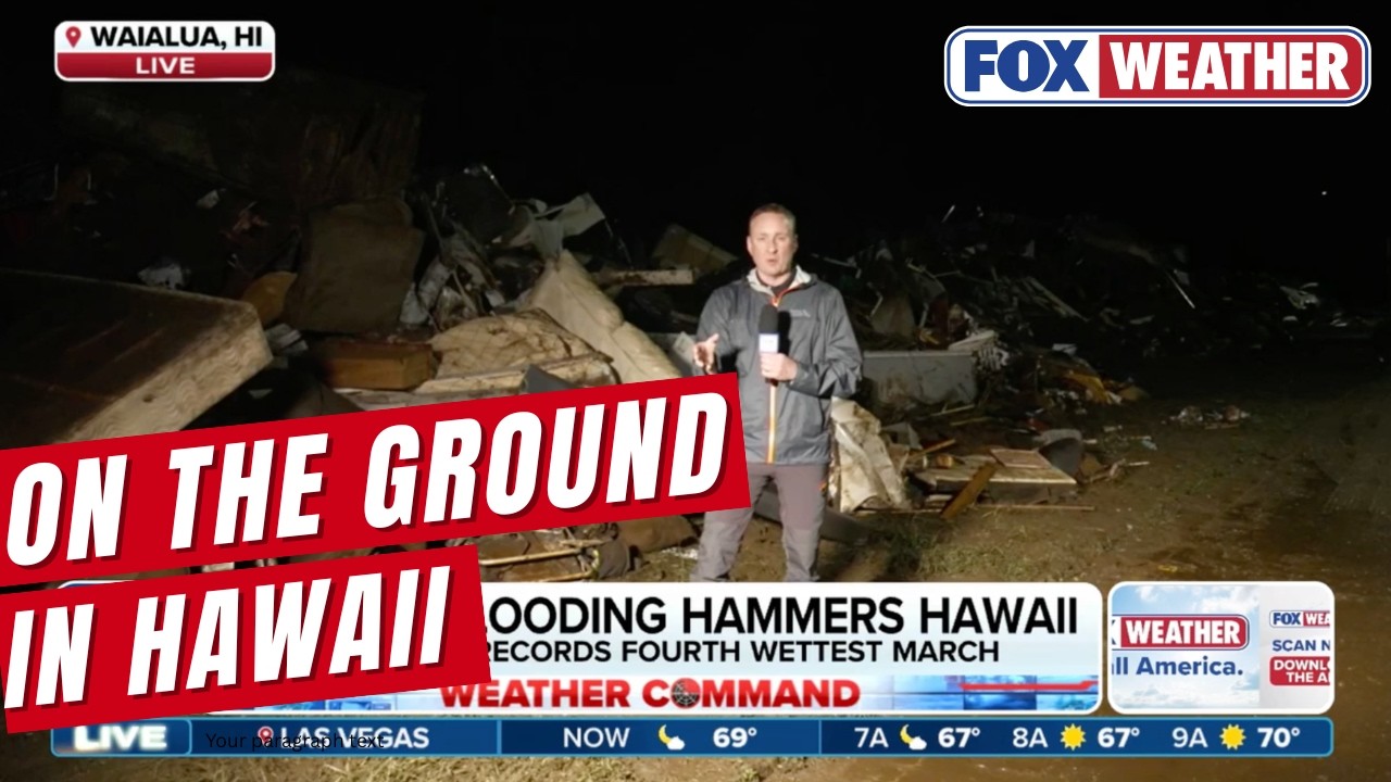 FOX Weather ведет прямую трансляцию с острова Оаху, где бушует историческое наводнение.
