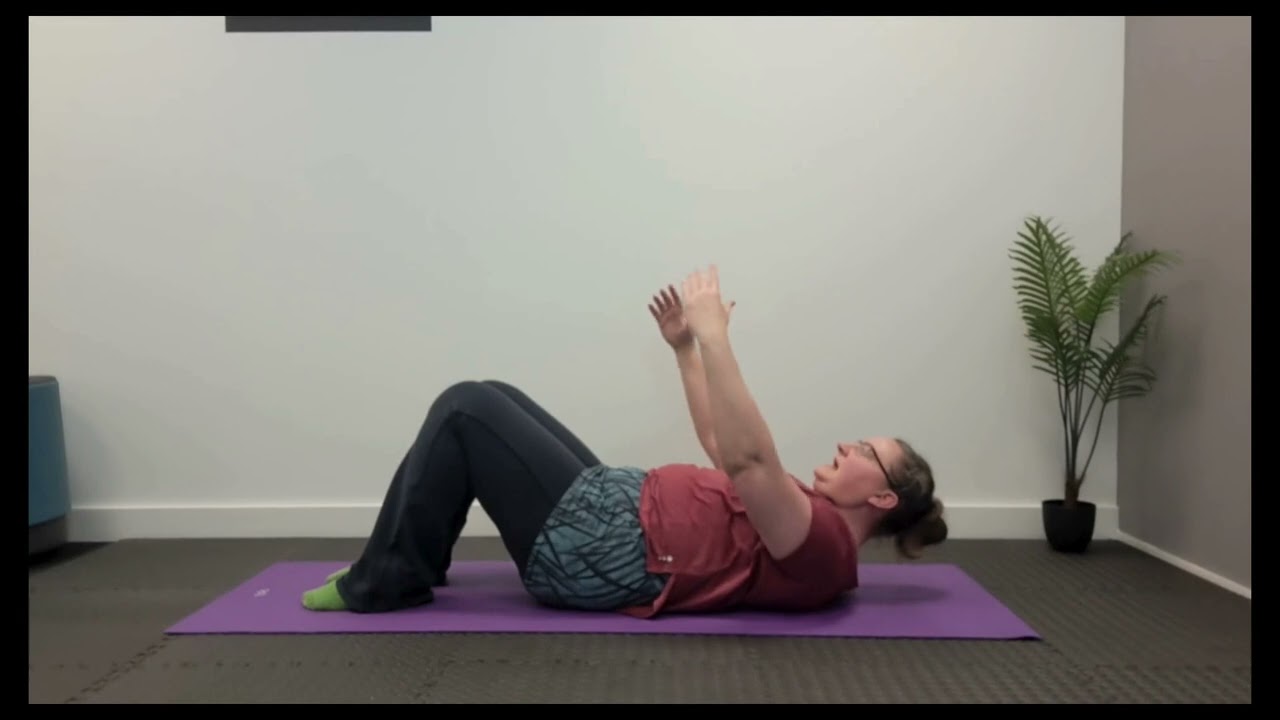 Abdominal curl with arm float   Pilates Video
